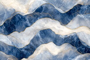 蓝色大理石纹理与金色线条