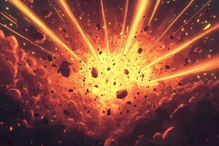 爆炸的壮丽景象