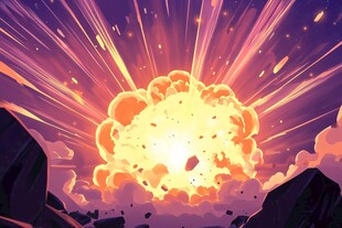 巨浪爆炸场景
