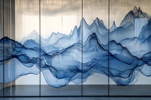 抽象山脉艺术装置