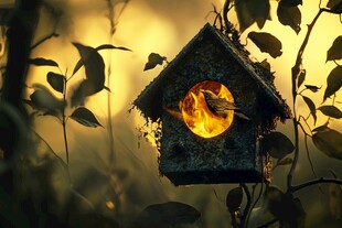 森林中的神秘鸟屋