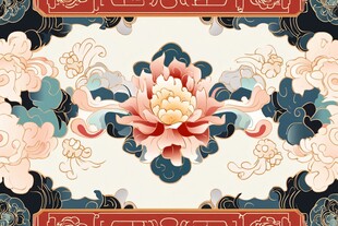 云纹花卉图案