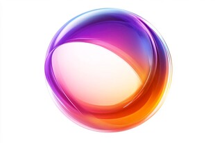 渐变色球形抽象图案