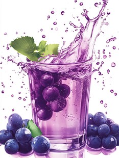 葡萄汁飞溅创意图