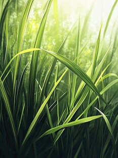 绿色草地 阳光照耀