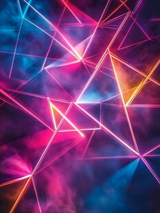 霓虹灯抽象几何