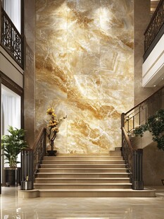 豪华大理石楼梯间