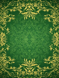 绿色金纹背景