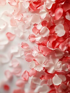 红白花瓣的浪漫渐变