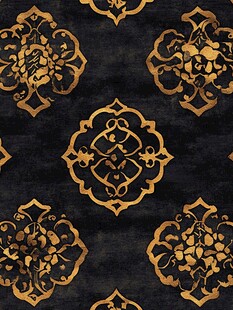 金色纹饰的黑色背景