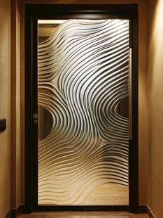 波浪纹玻璃门