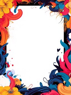 彩色抽象艺术框