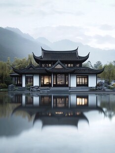古典中国建筑与自然景观的和谐融合
