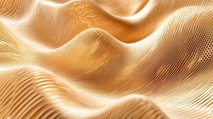 金色波浪纹理表面