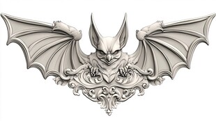 神秘翼兽浮雕艺术