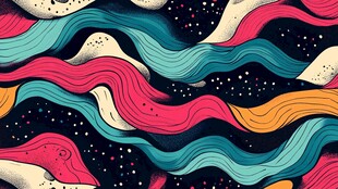 抽象艺术波浪图案