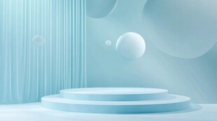 抽象的蓝色舞台