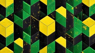 几何图案的立方体设计