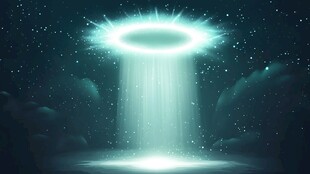 夜幕中的神秘光环