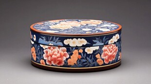 圆形彩绘首饰盒