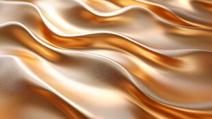 金色绸缎的波浪纹理