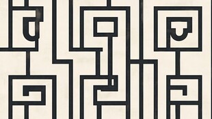 黑白几何迷宫图案