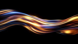 流动的金属波浪