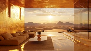 沙漠中的奢华室内设计