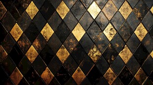 古老的金色菱形图案