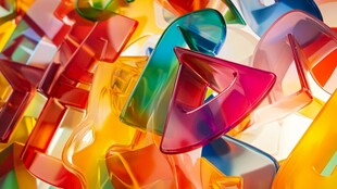 五彩斑斓的塑料字母