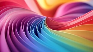 彩虹纸张的漩涡