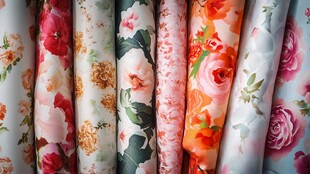 花卉图案的织物设计