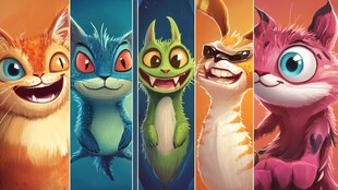 五彩缤纷的幻想生物