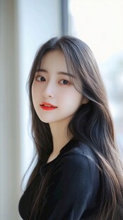 黑色上衣的年轻女子