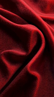 红色天鹅绒的褶皱之美