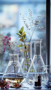 玻璃花瓶中的自然之美