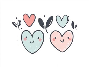 可爱的心形图案