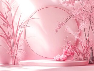 粉色梦境中的自然之美