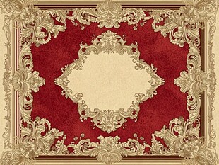 复古红金地毯图案