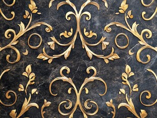 金色巴洛克风格纹理背景