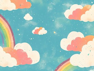 云彩与彩虹的梦幻天空