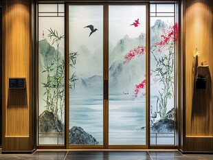 艺术玻璃门设计