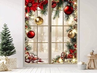 圣诞节窗饰创意