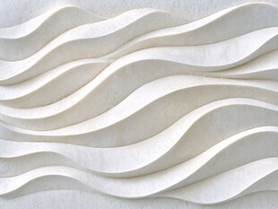 波浪纹理的米白色墙面