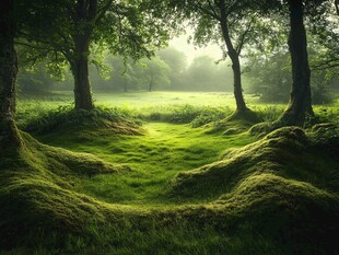 神秘森林的黎明