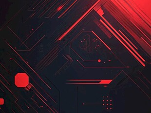 红色科技线条艺术