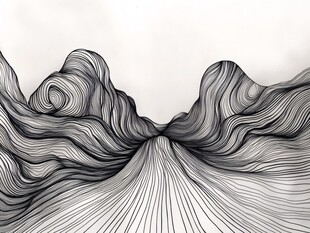 连续线条的山谷