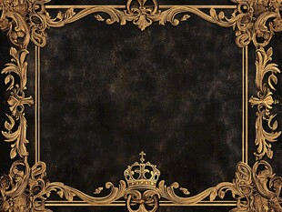 皇家金框黑底纹理