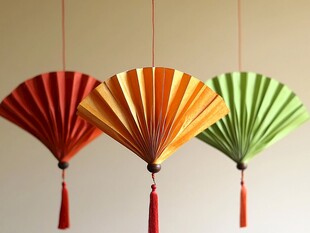 彩色纸扇装饰艺术