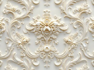 复古浮雕墙纸设计